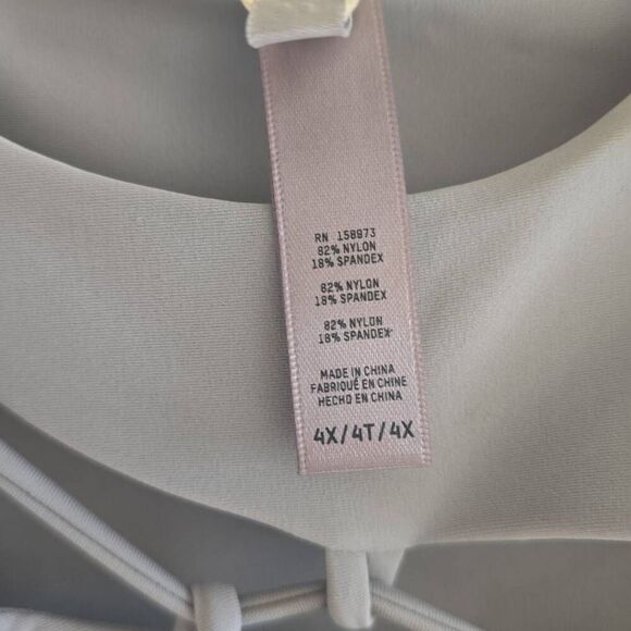 Skims Chrome Gray One Shoulder Lace-Up Mini Dress, 4X, NWT - Picture 8 of 9